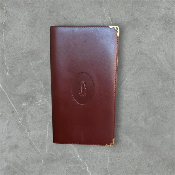 Cartier Must Be Cartier Bordeaux Long Wallet Vintage - Picture 5 of 8